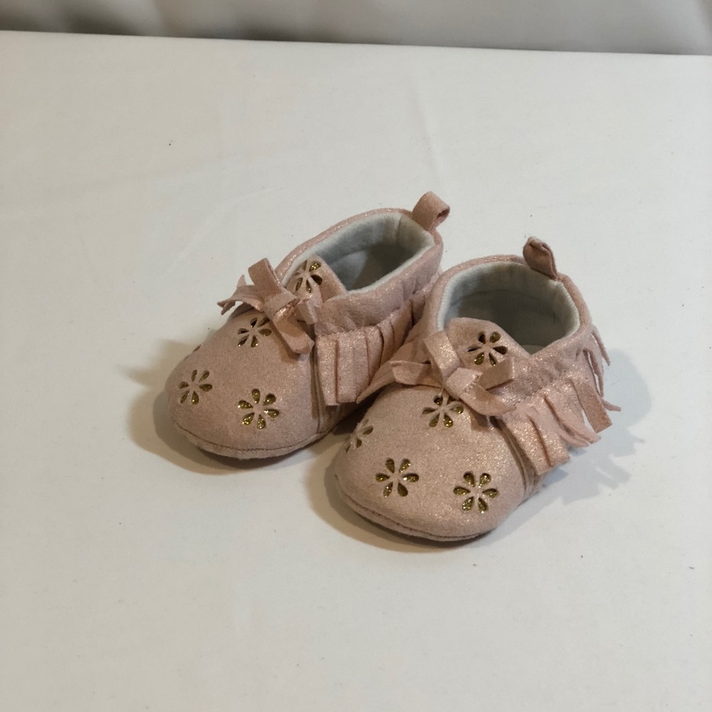 EUC Limited Too Infant Pink with Gold Moccasin